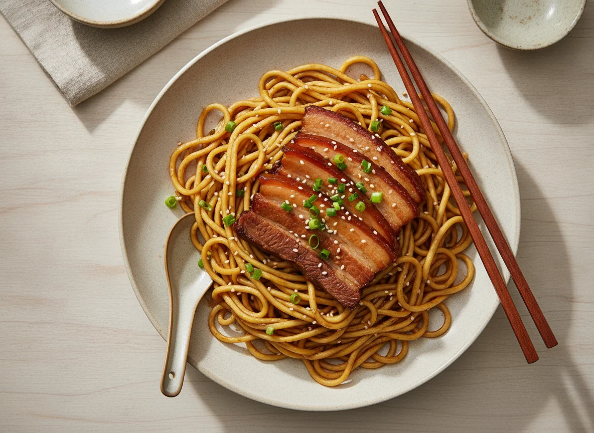 Miki Noodles with Pork photo