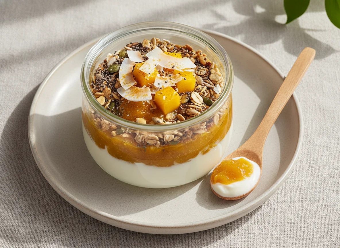 Milbona Mango, Coconut & Turmeric Breakfast Pot photo