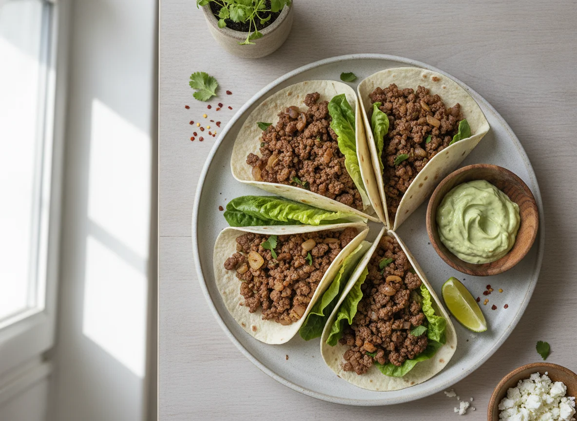 Mince and Lettuce Wrap photo