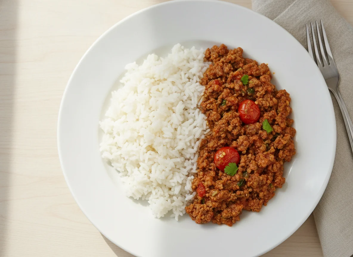 Minced Beef and Rice photo
