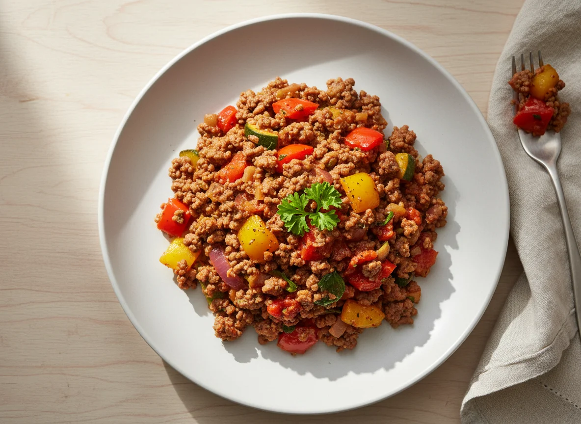 Minced Beef and Vegetable Dish (per portion) photo