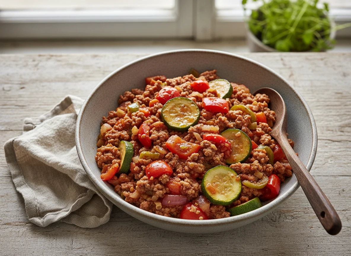 Minced Beef and Vegetable Dish photo