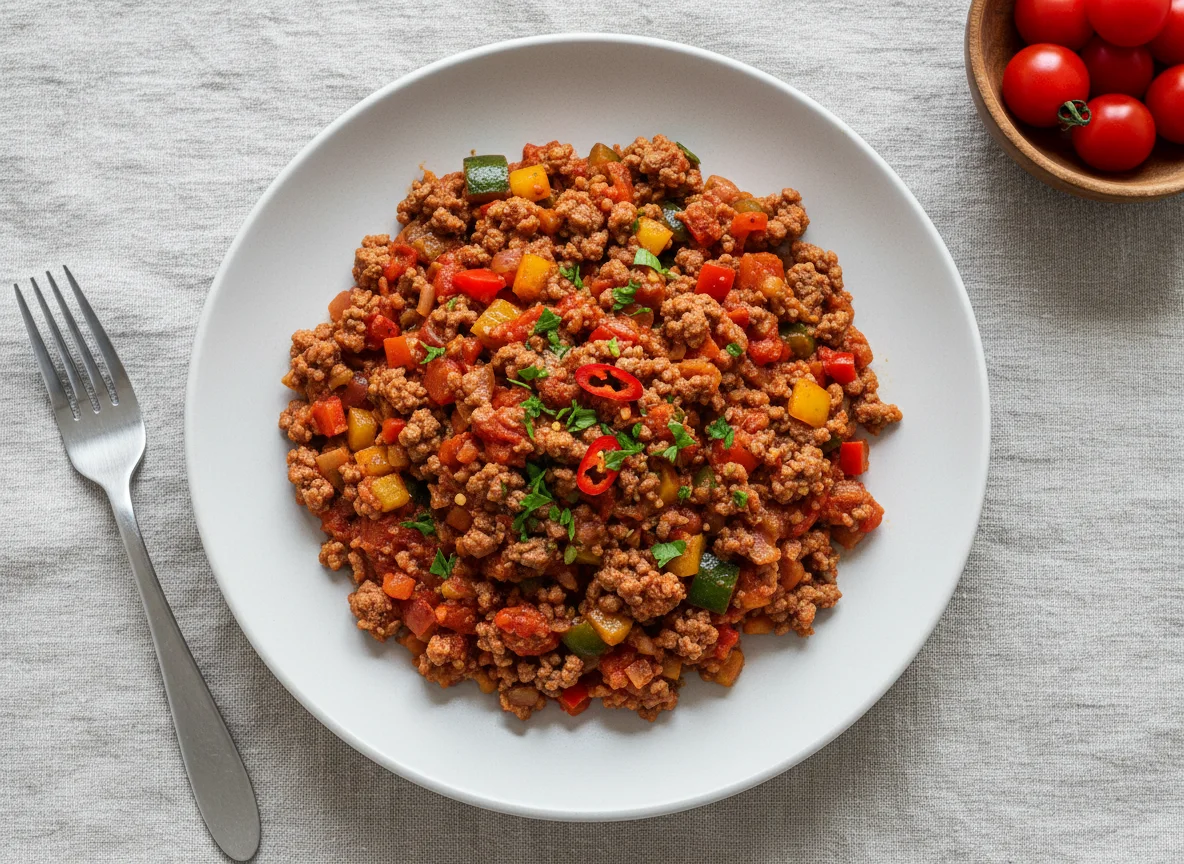 Minced Beef and Vegetable Mix photo