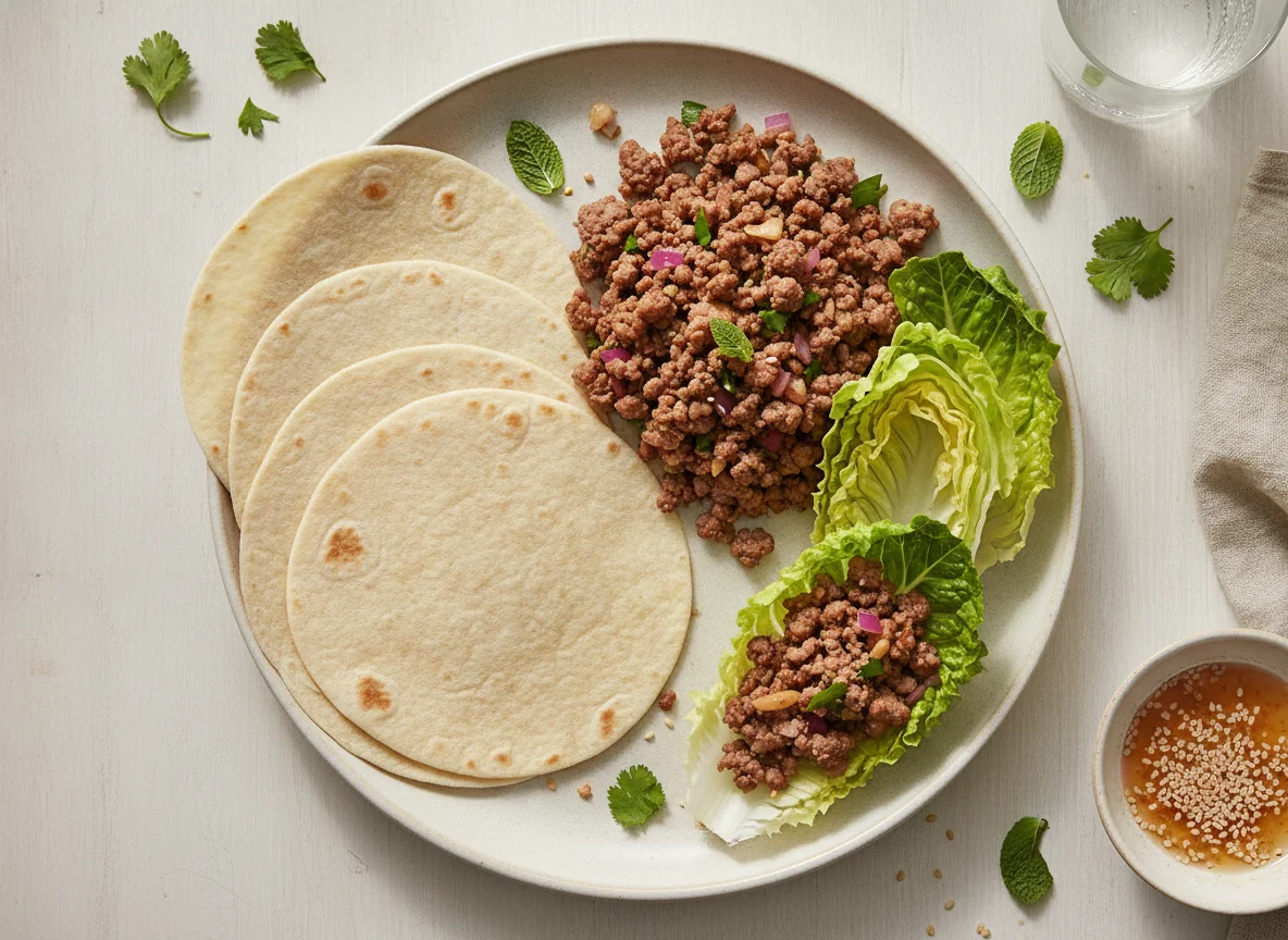 Minced Meat and Lettuce Wrap photo