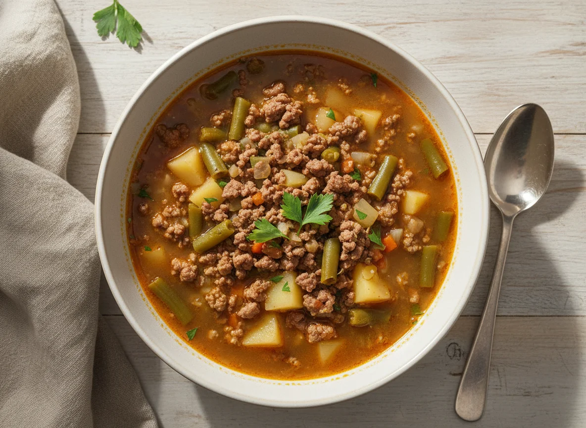 Minced Meat and Vegetable Soup photo