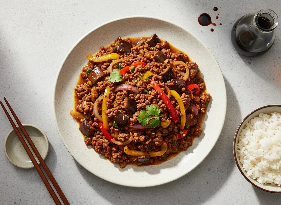 Minced Meat and Vegetable Stir-fry photo