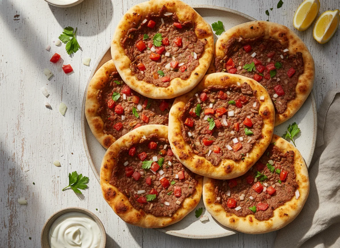 Minced Meat Flatbread (Sfiha/Lahmacun style) photo