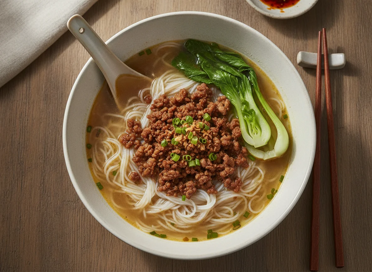 Minced Pork Noodle Soup photo
