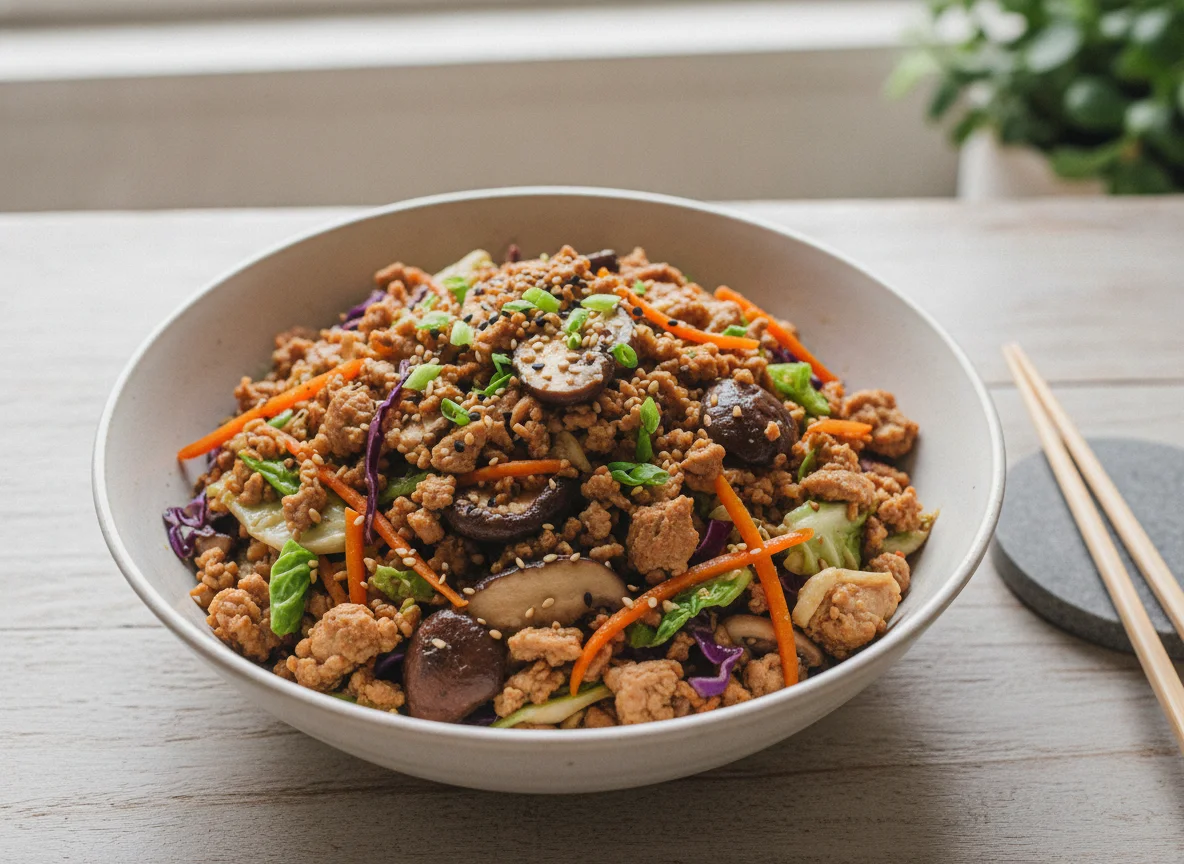 Minced Turkey and Vegetable Stir-fry photo