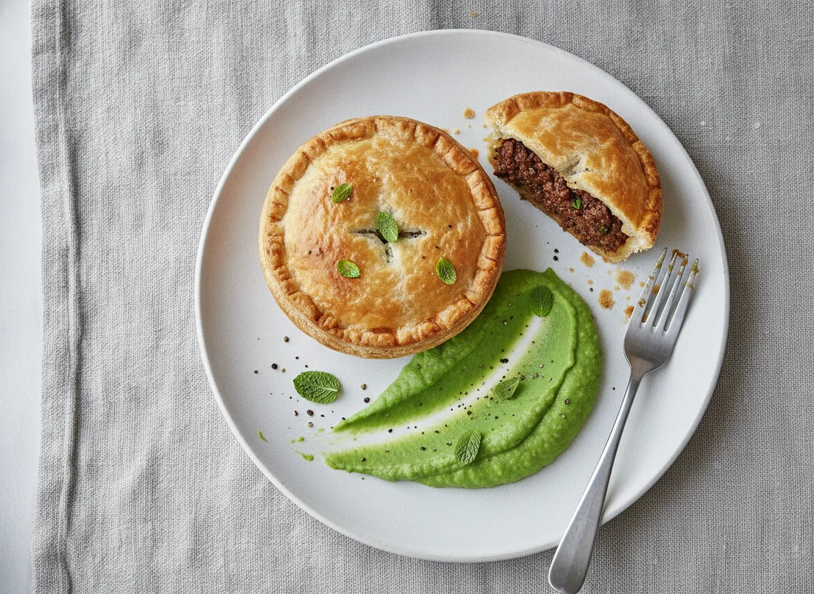 Mini Meat Pie with Green Sauce photo