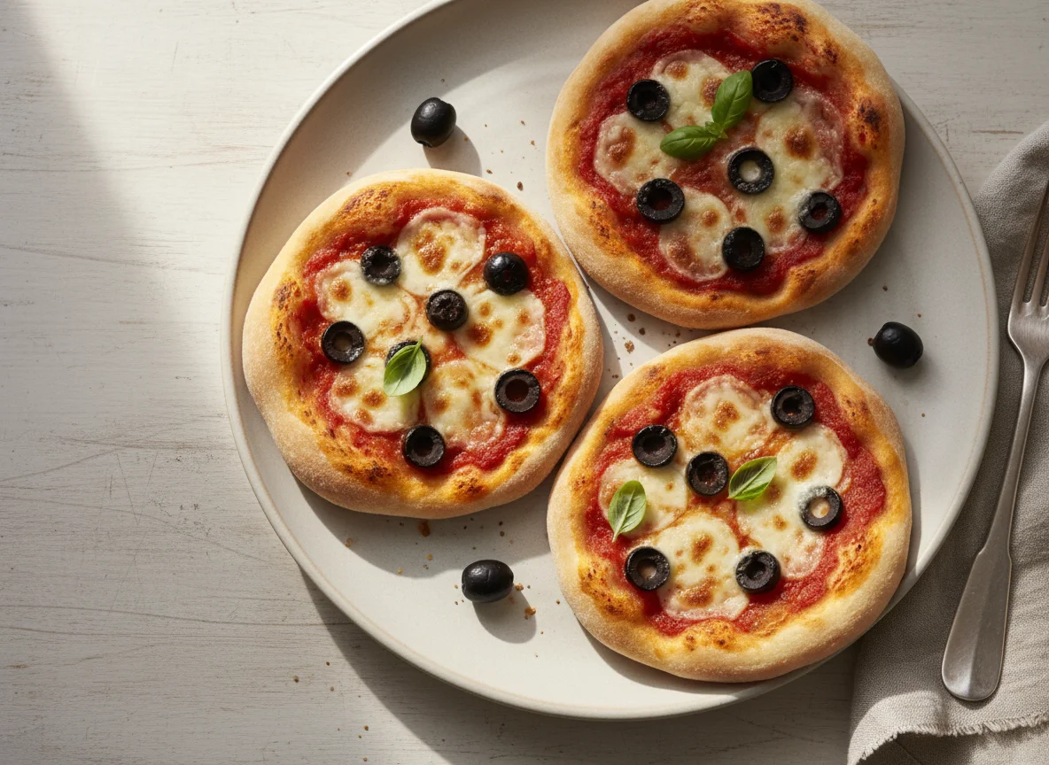 Mini Pizza with Olives photo