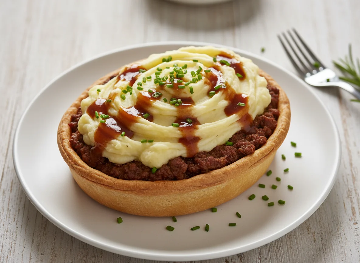 Mini Savoury Pie with Mashed Potato photo