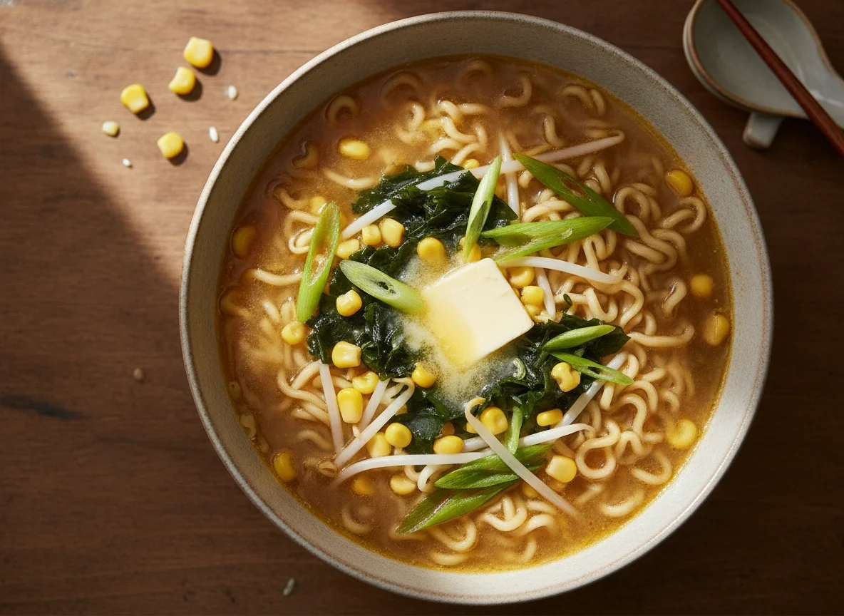 Miso Ramen with Butter and Corn photo