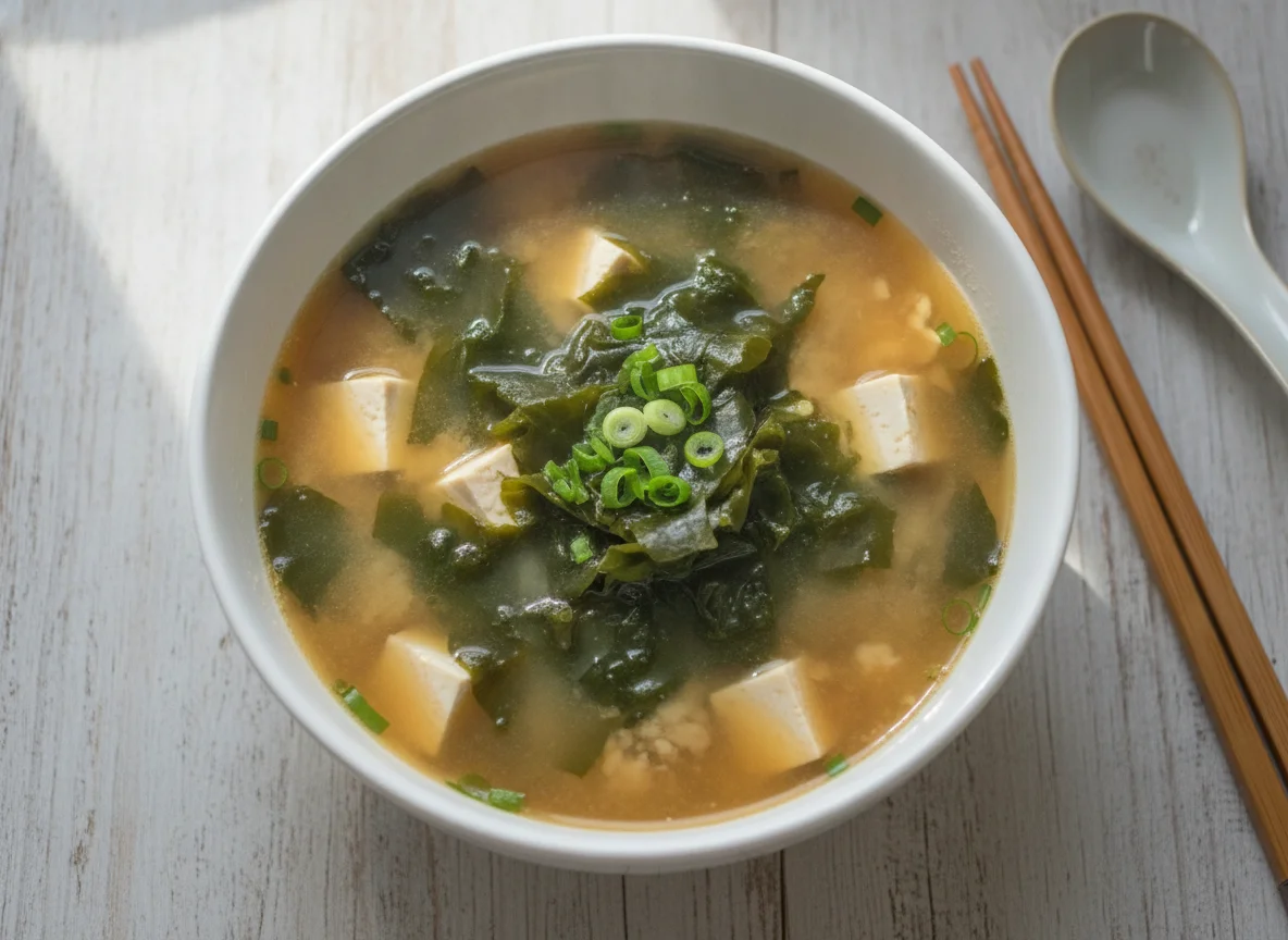 Miso Soup with Tofu and Wakame photo