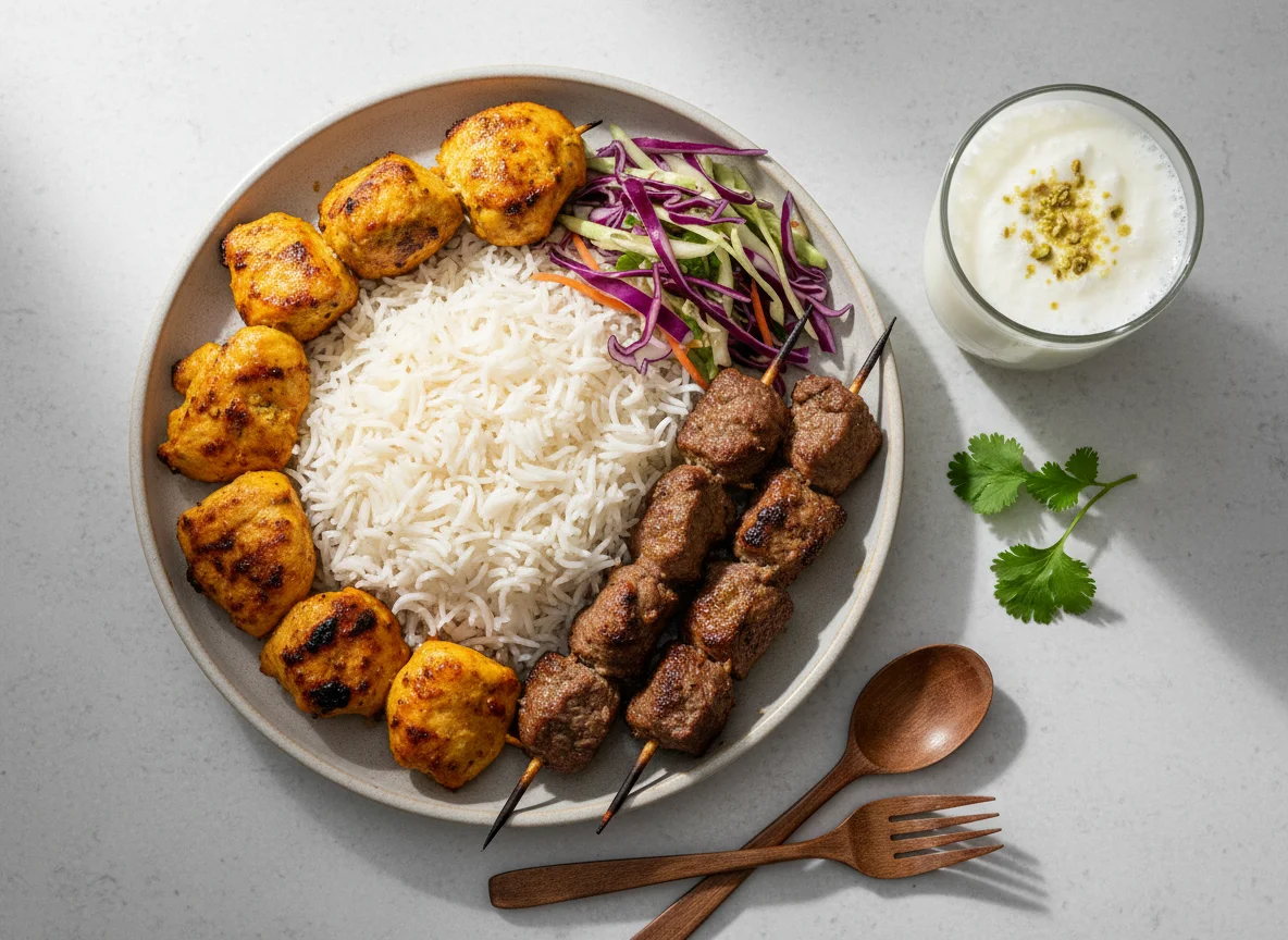 Mixed BBQ Platter with Rice photo