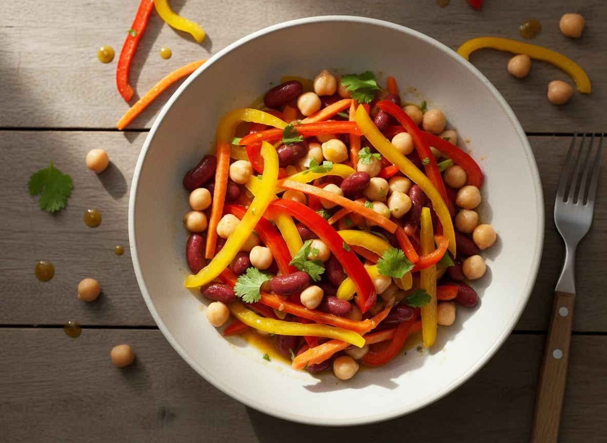 Mixed Bean and Bell Pepper Salad photo
