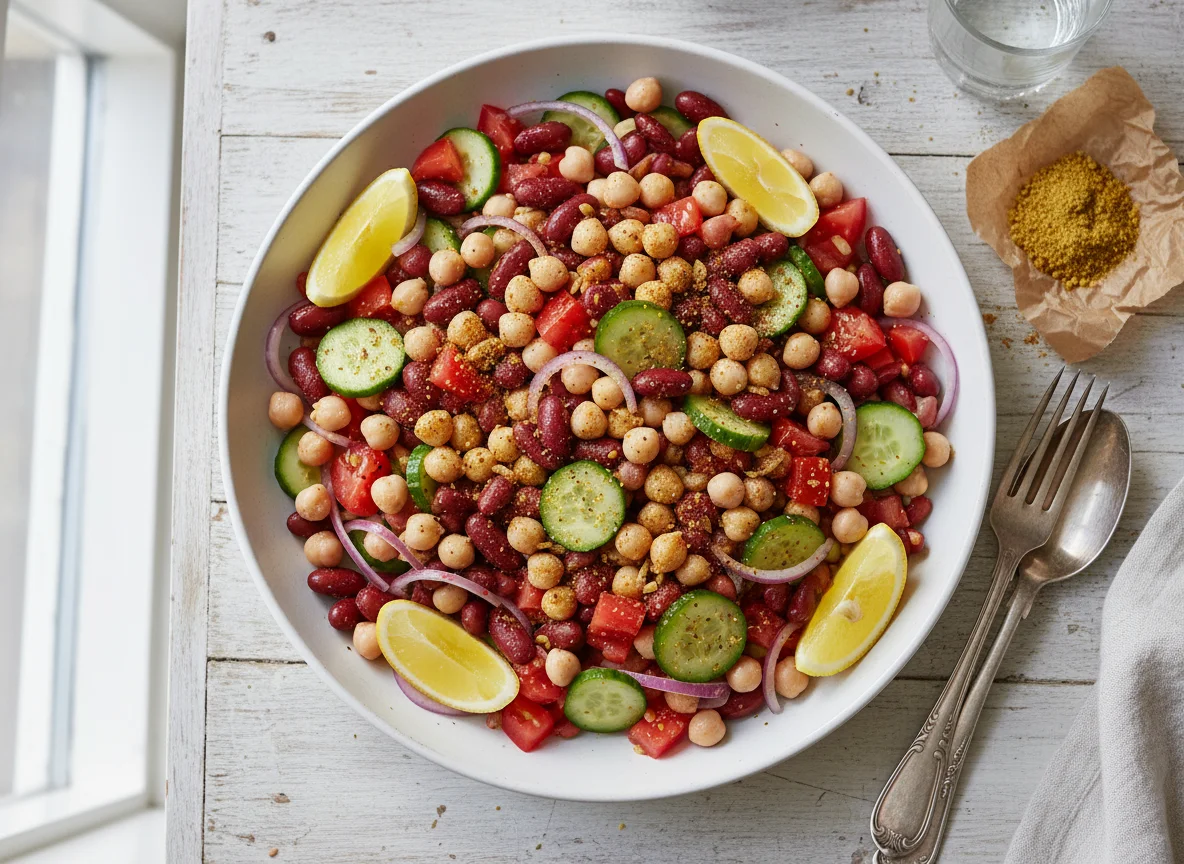 Mixed Bean and Vegetable Salad (Chaat) photo