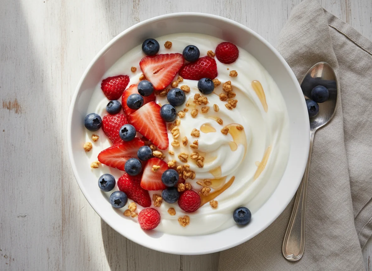Mixed Berries with Greek Yogurt photo