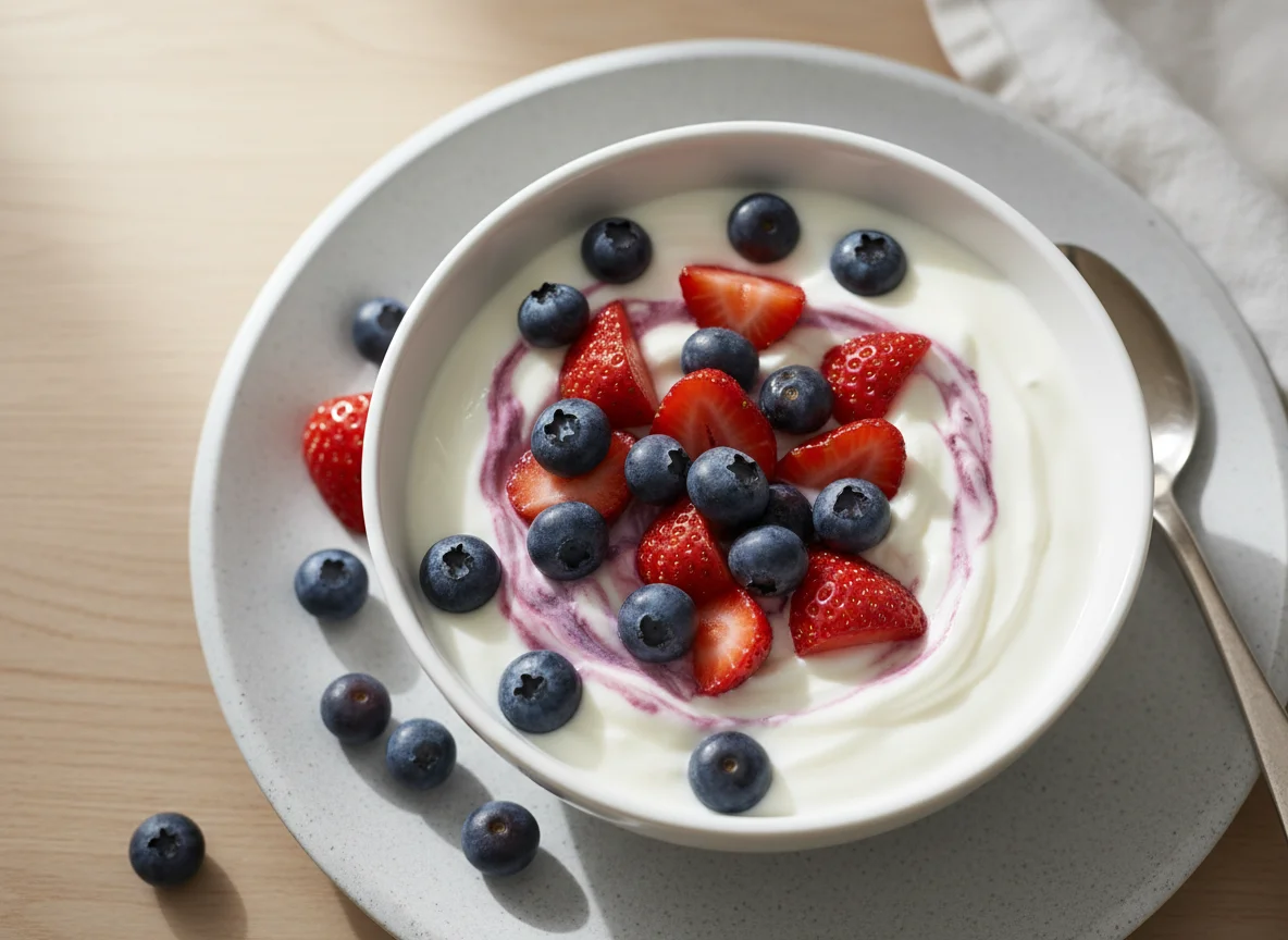 Mixed Berries with Yogurt photo