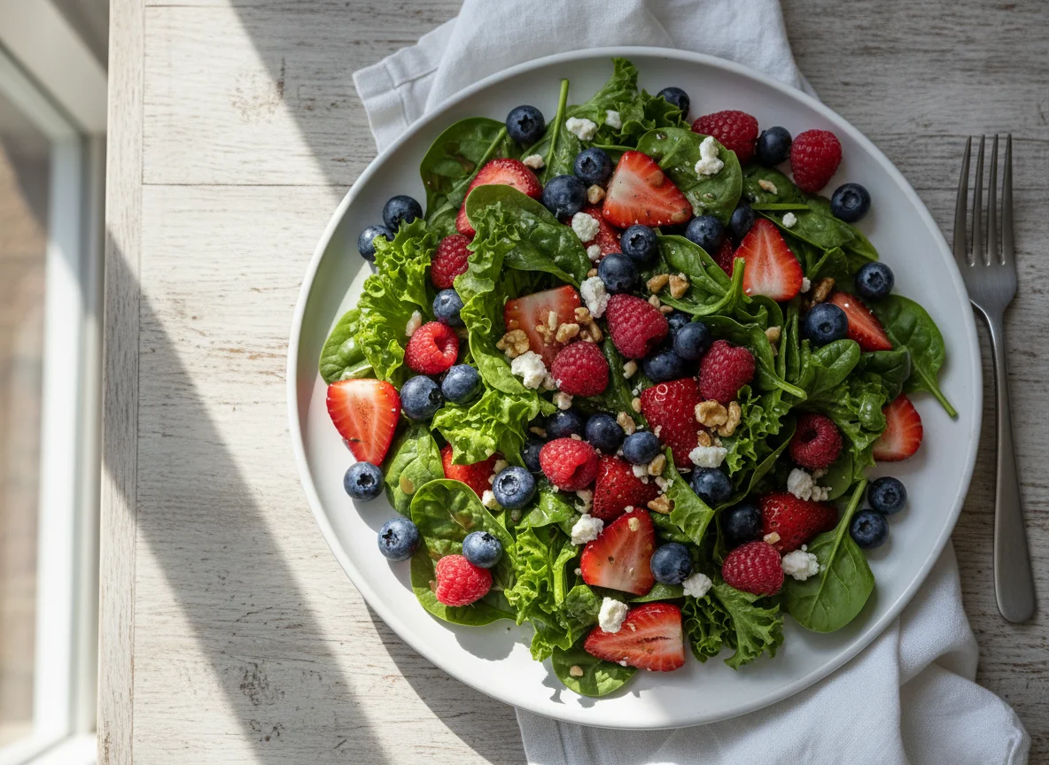 Mixed Berry and Spinach Salad photo