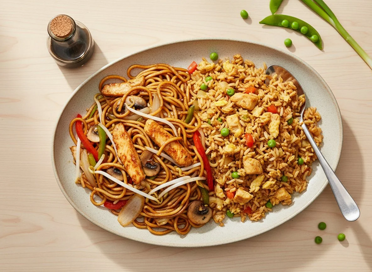 Mixed Chow Mein and Fried Rice photo
