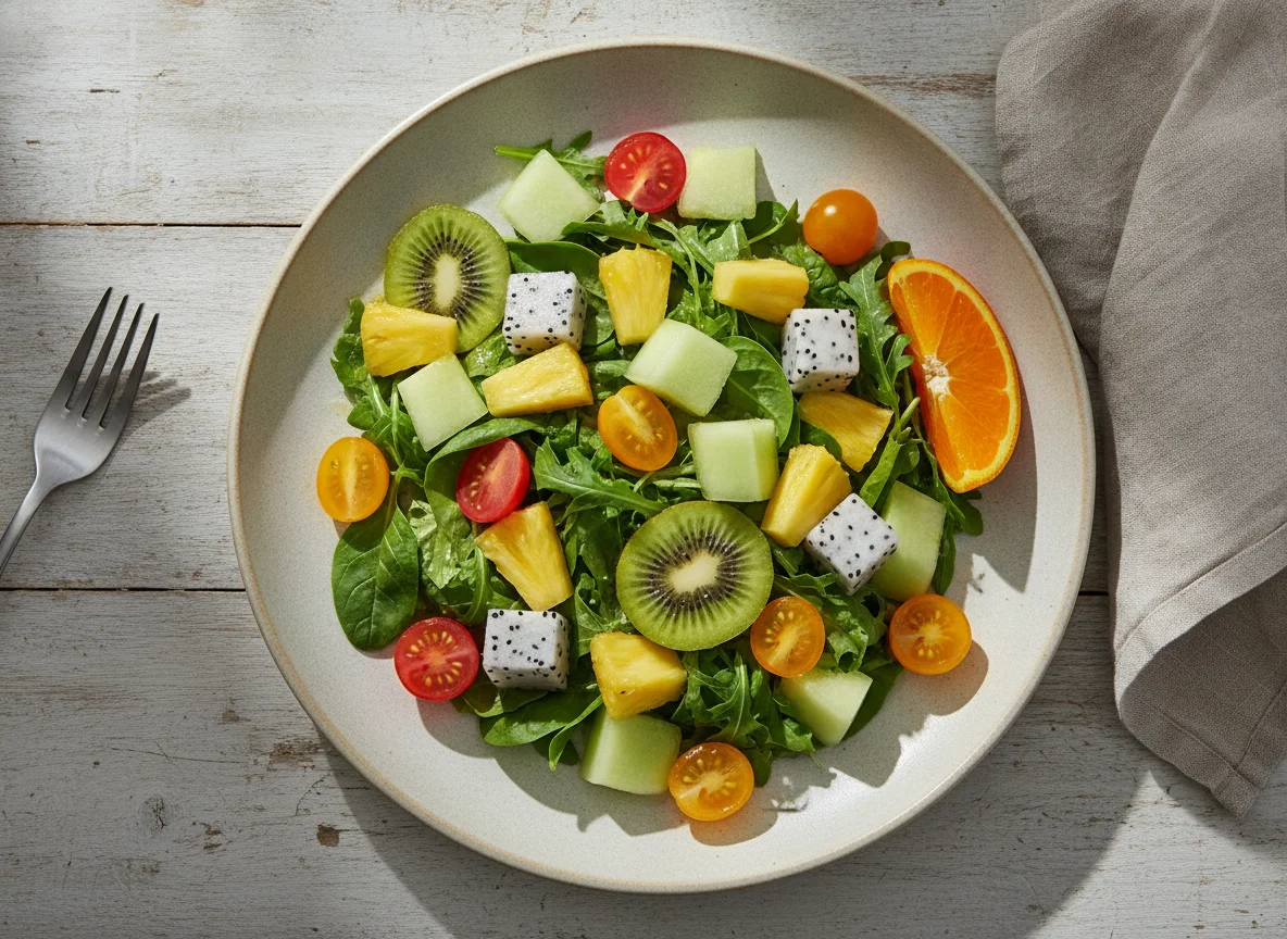 Mixed Fruit and Green Salad photo