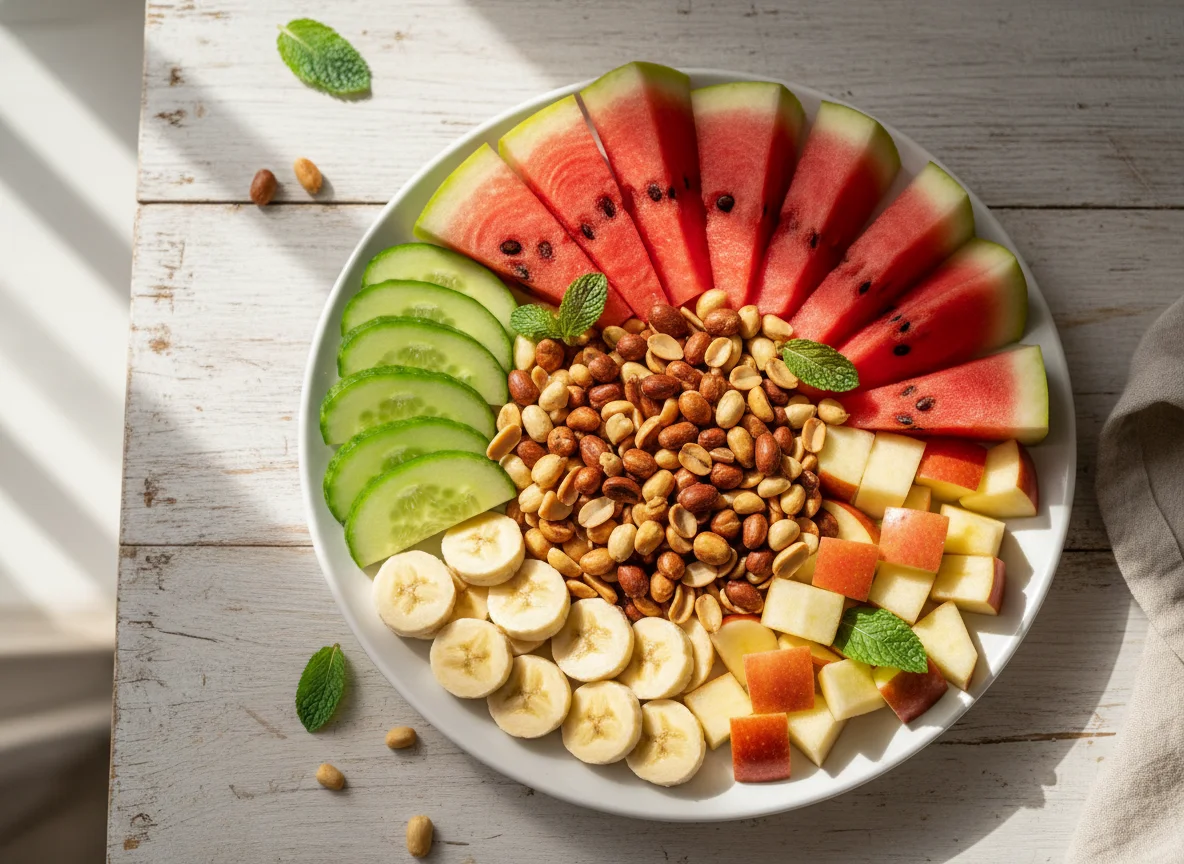 Mixed Fruit and Groundnut Platter photo