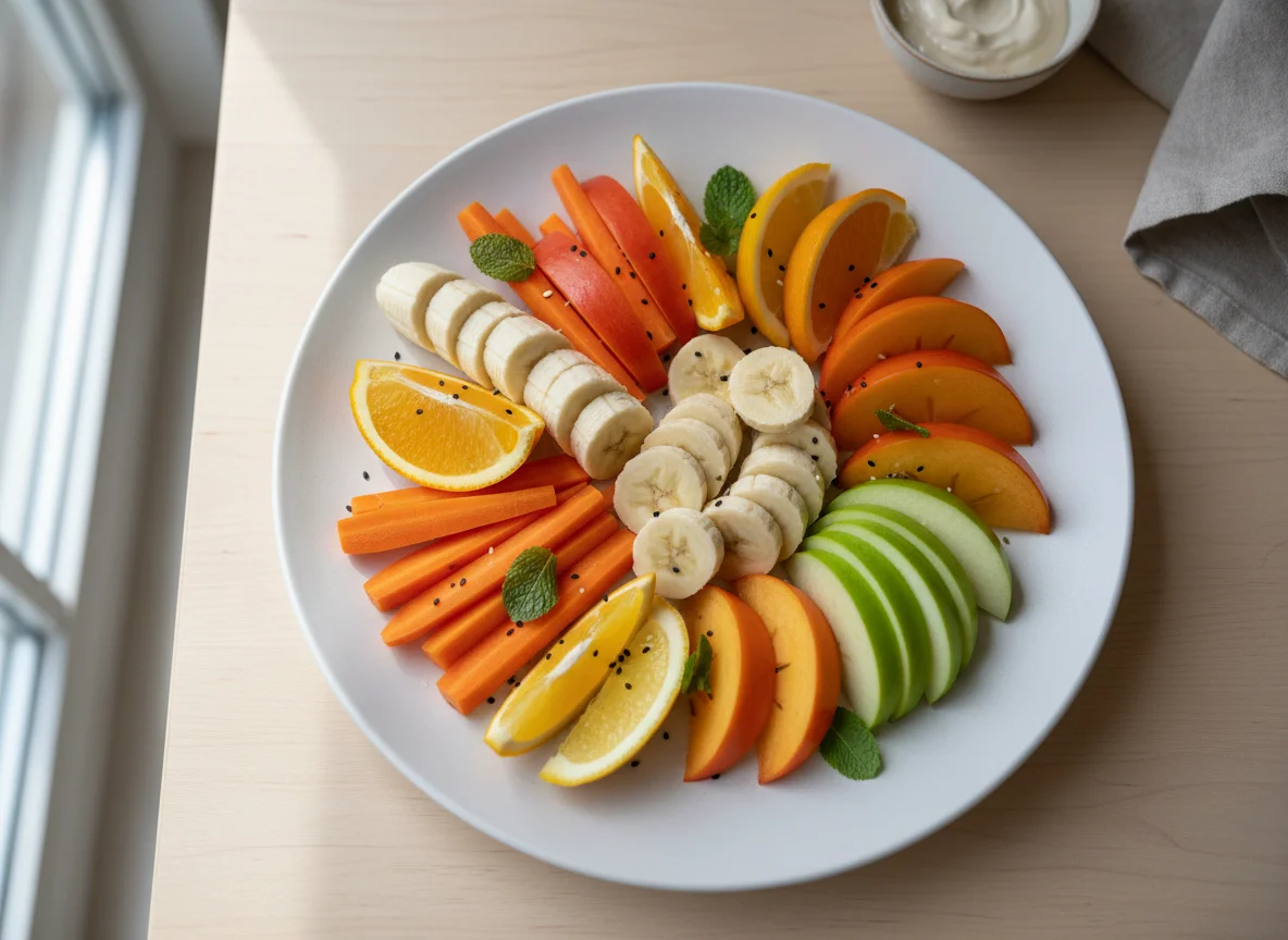 Mixed Fruit and Vegetable Plate photo