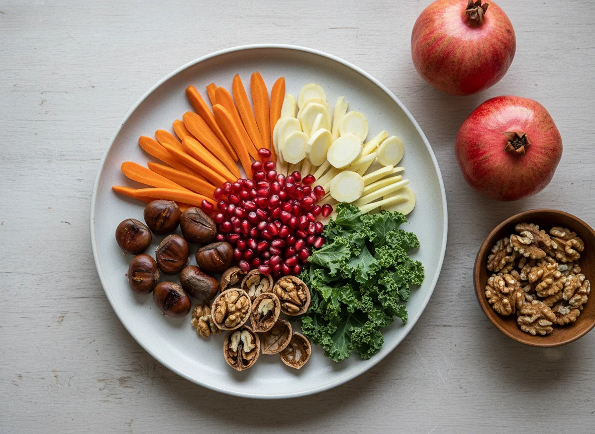 Mixed Fruit, Nuts, and Vegetables photo