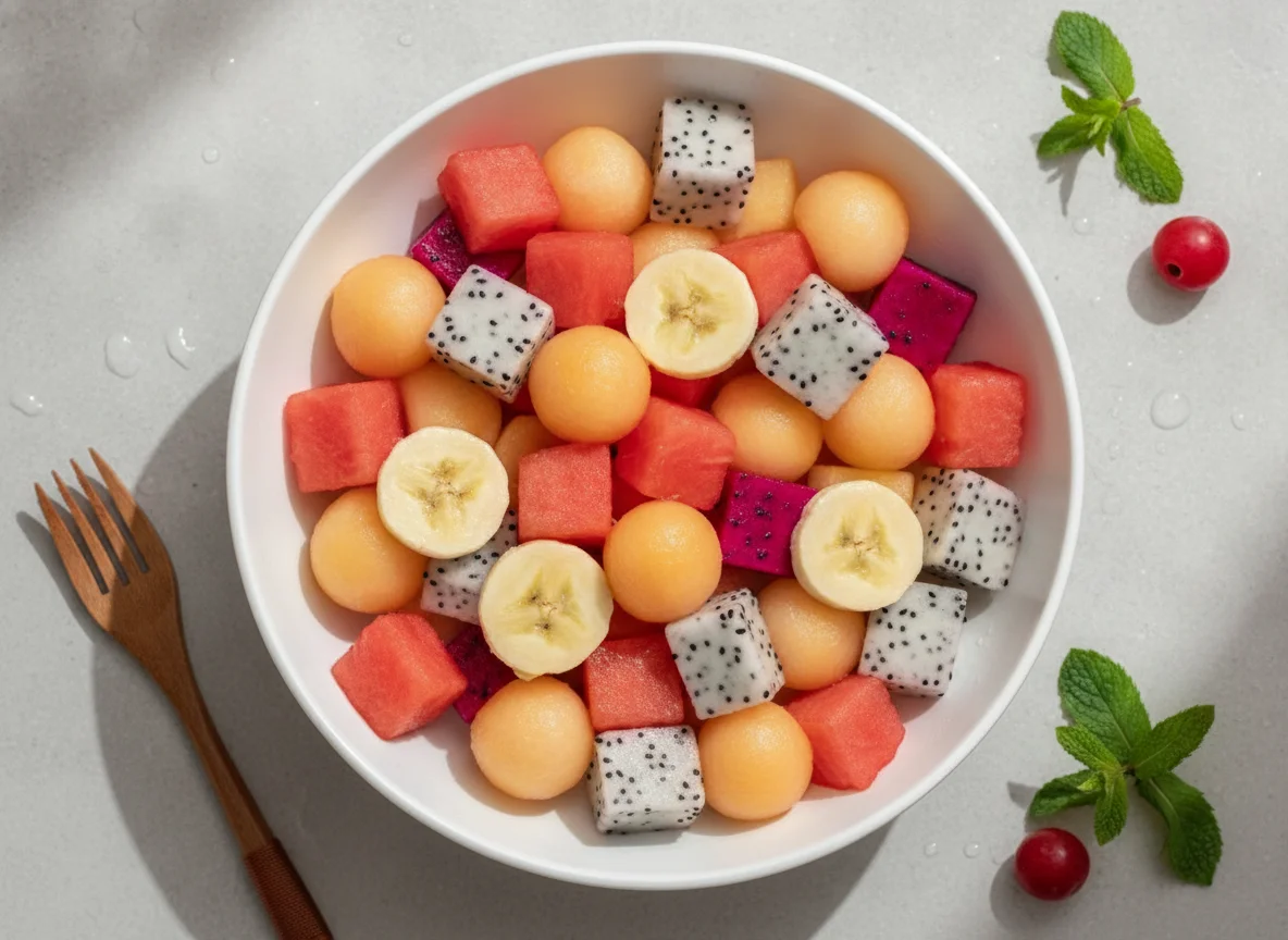 Mixed Fruit Salad with Dragon Fruit photo