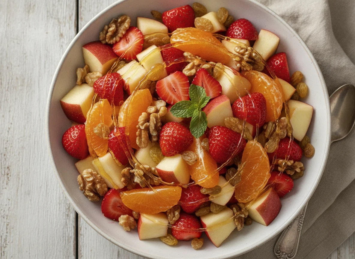 Mixed Fruit Salad with Walnuts photo