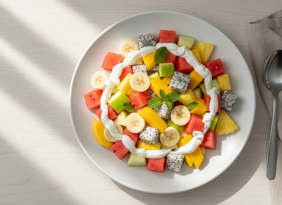 Mixed Fruit Salad with Yogurt photo