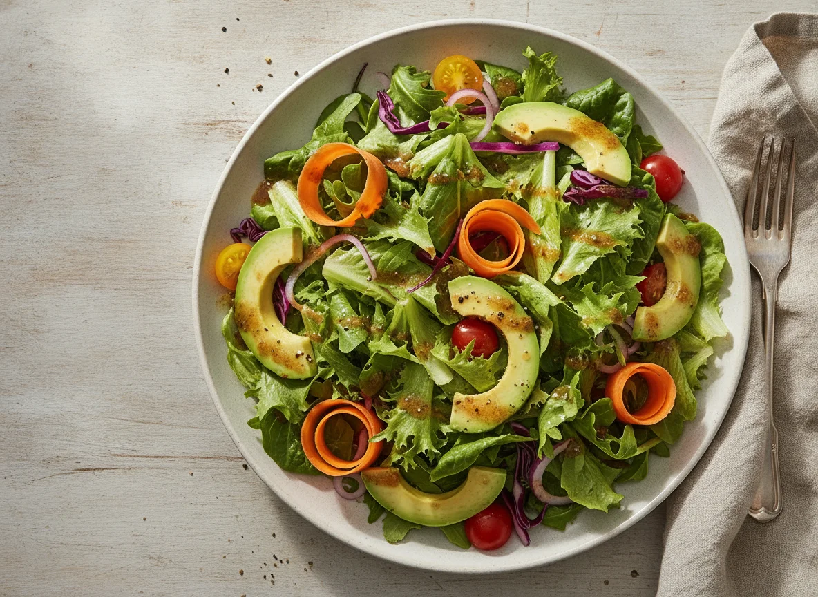 Mixed Garden Salad with Avocado photo