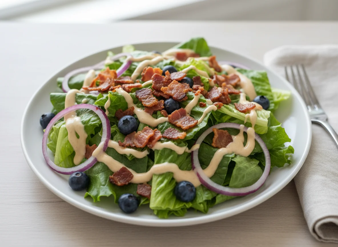 Mixed Green Salad with Dressing photo