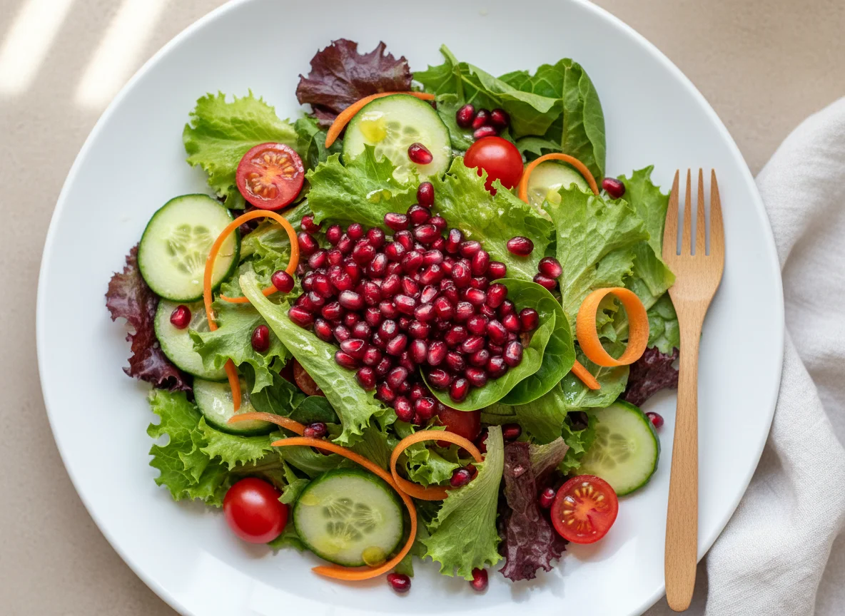 Mixed Green Salad with Pomegranate photo