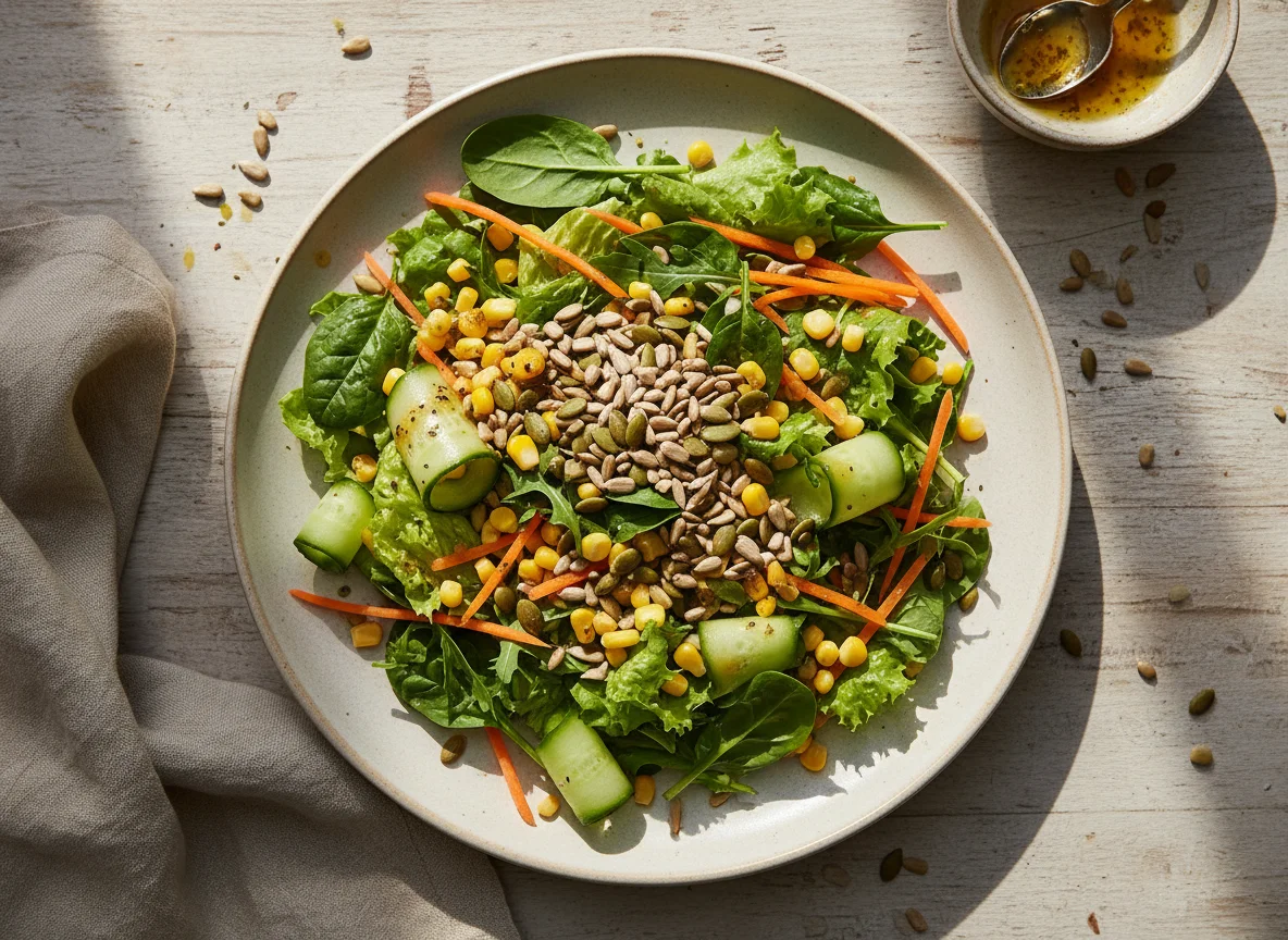 Mixed Green Salad with Seeds photo