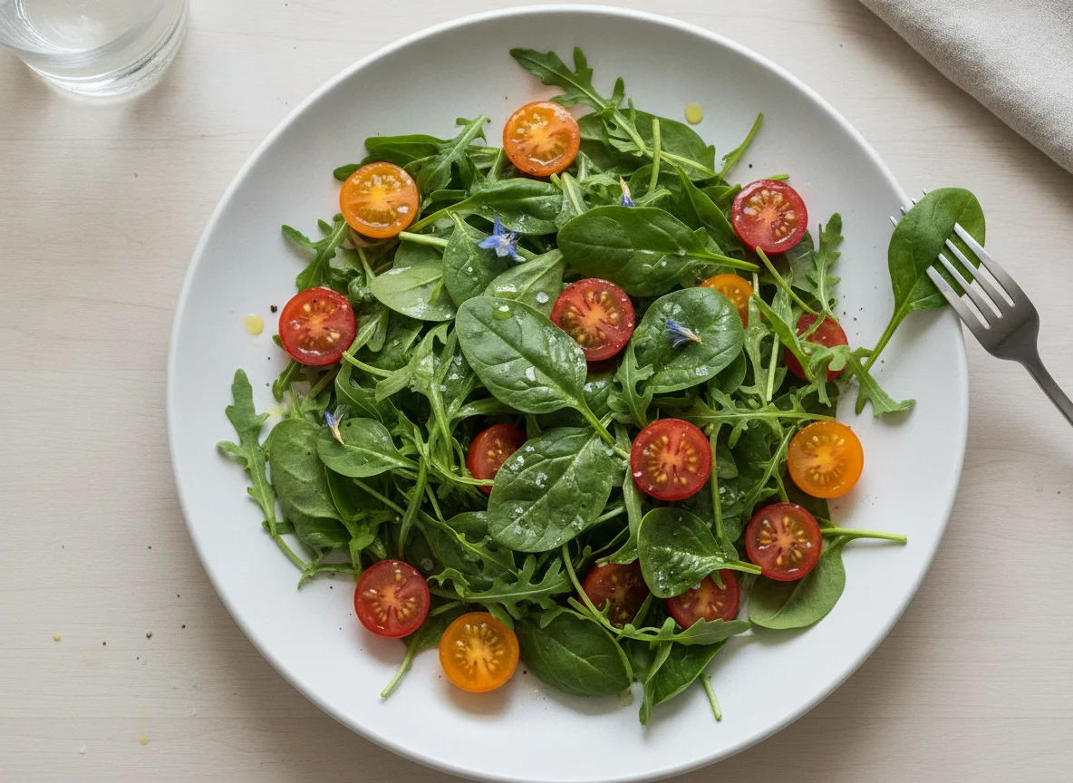 Mixed Green Salad with Tomato photo