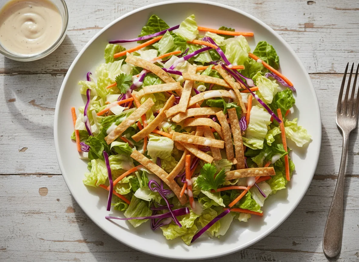 Mixed Green Salad with Tortilla Strips photo