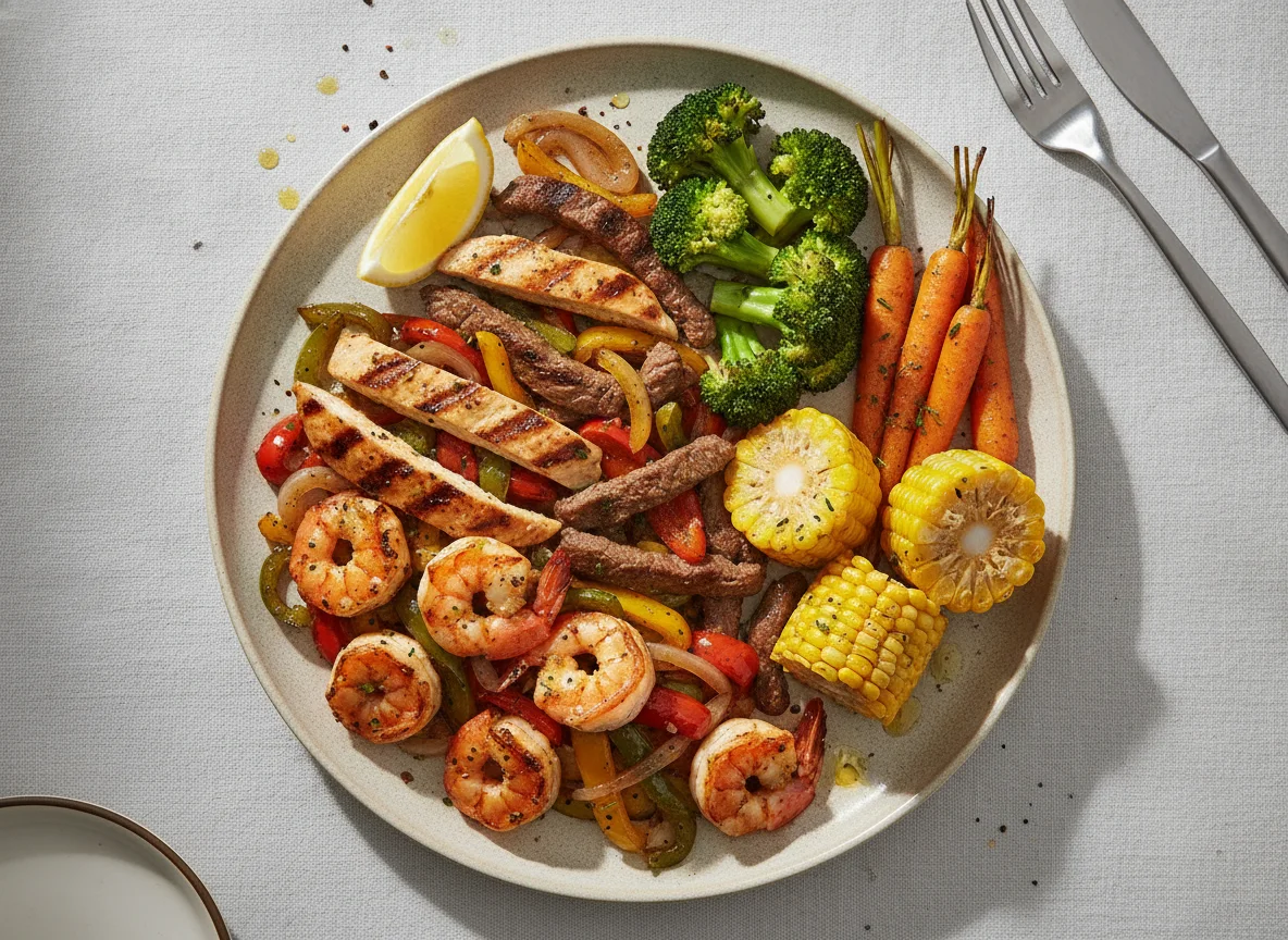 Mixed Grill Fajita with Roasted Vegetables photo