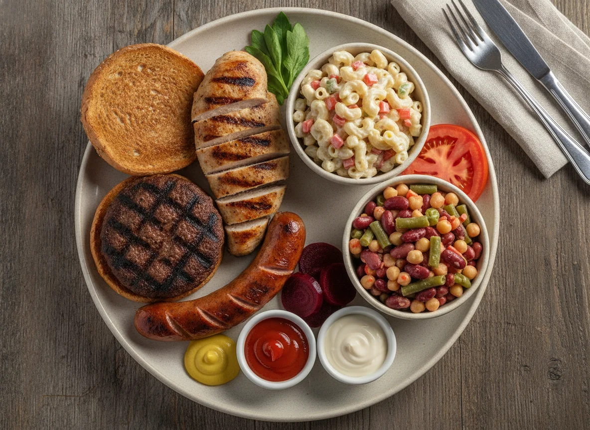 Mixed Grill Platter with Salads photo