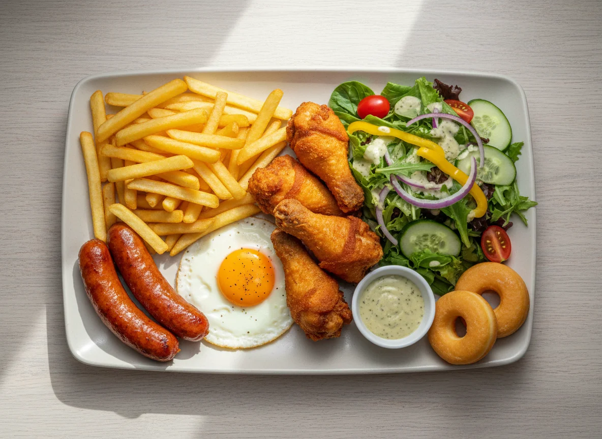 Mixed Grill with Fries and Salad photo