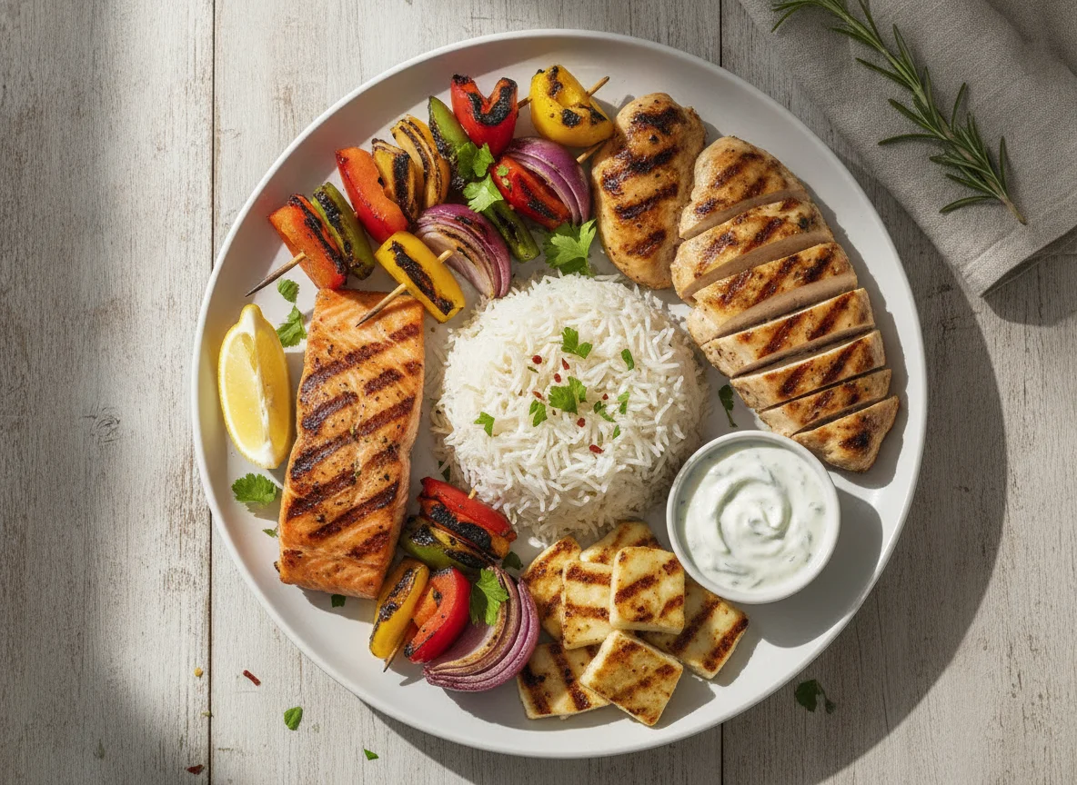 Mixed Grill with Rice photo