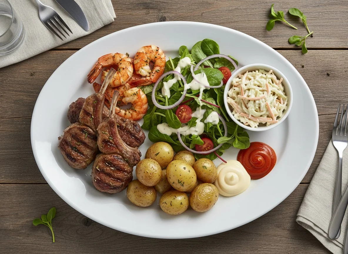 Mixed Grill with Salad and Sides photo