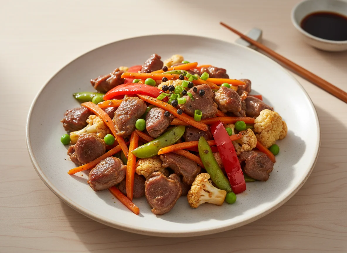 Mixed Meat and Vegetable Stir-fry photo