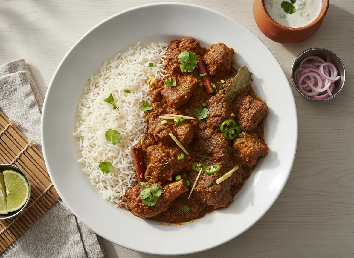 Mixed Meat Curry with Rice photo