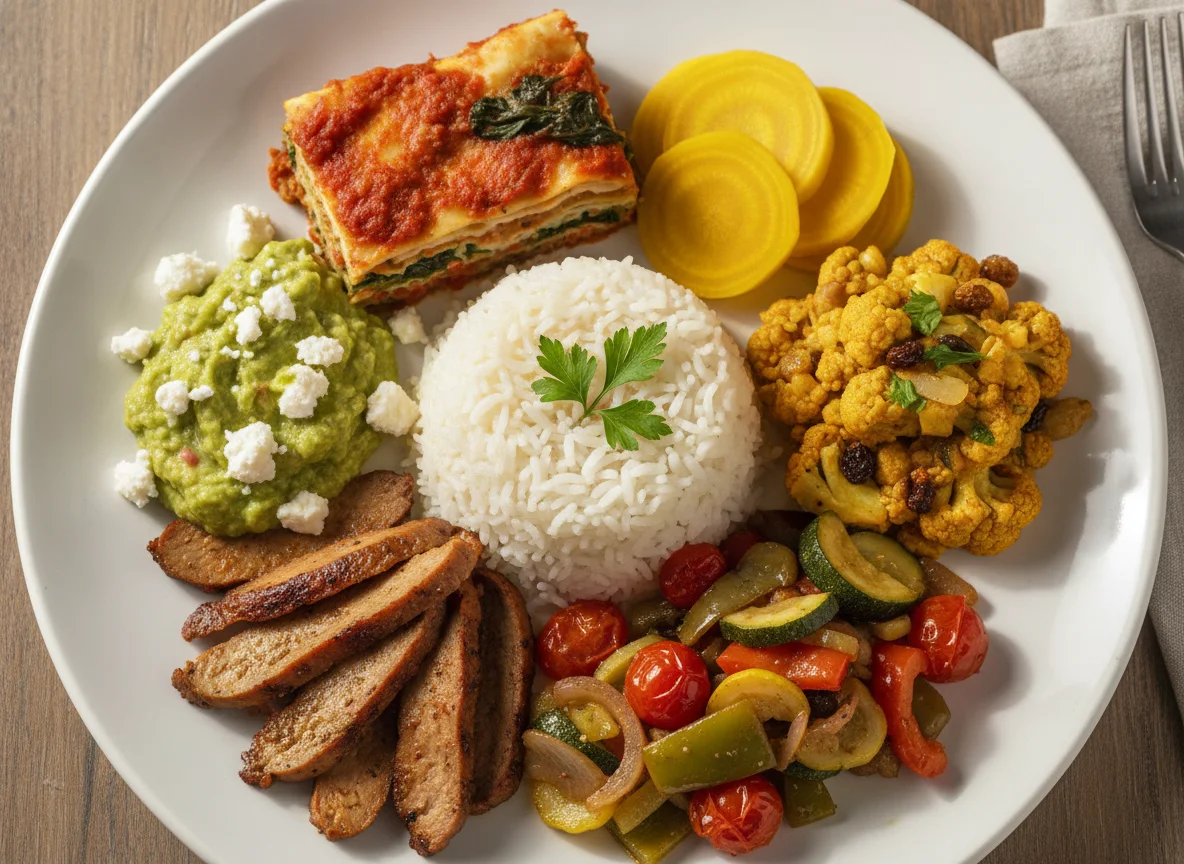Mixed Mediterranean and Middle Eastern Plate photo