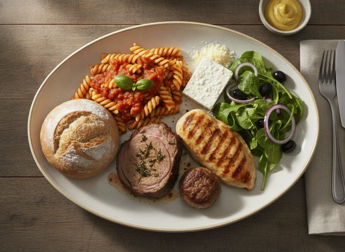Mixed Mediterranean Buffet Plate photo