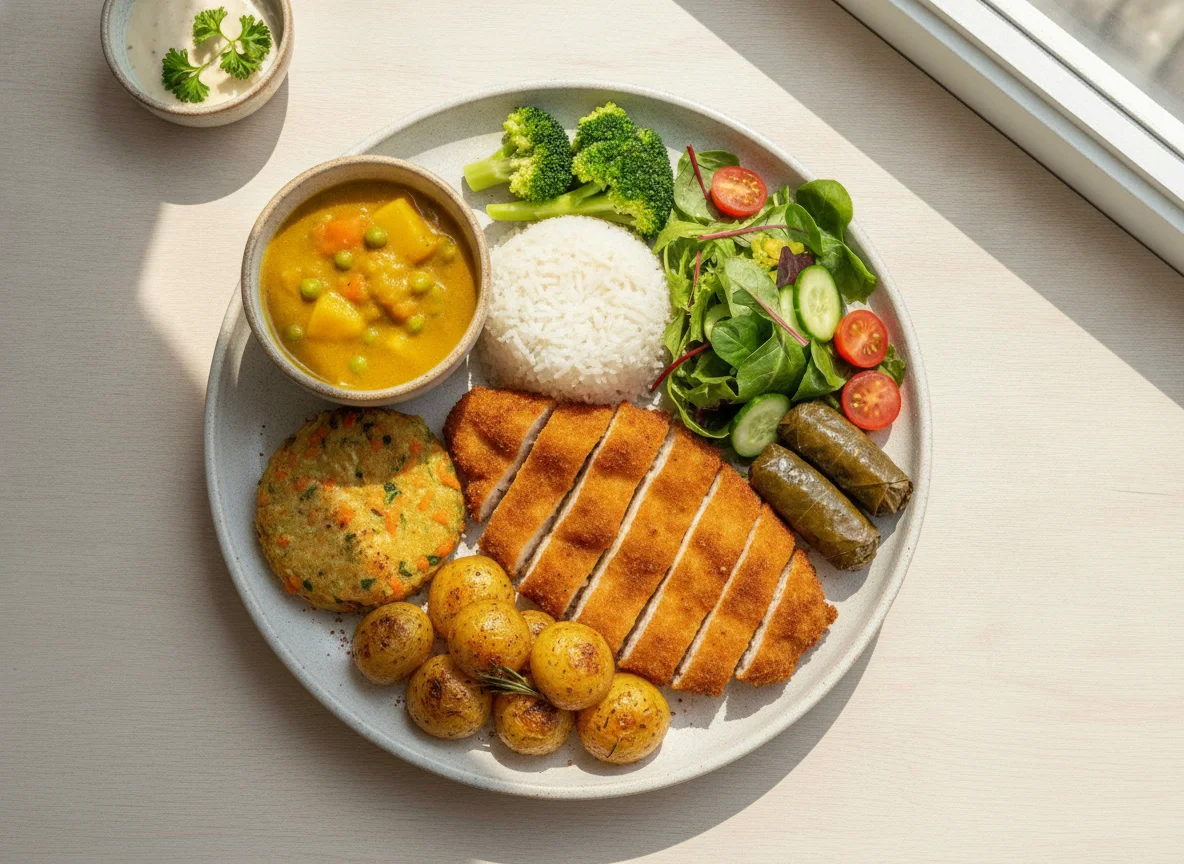 Mixed Middle Eastern and Asian Platter photo