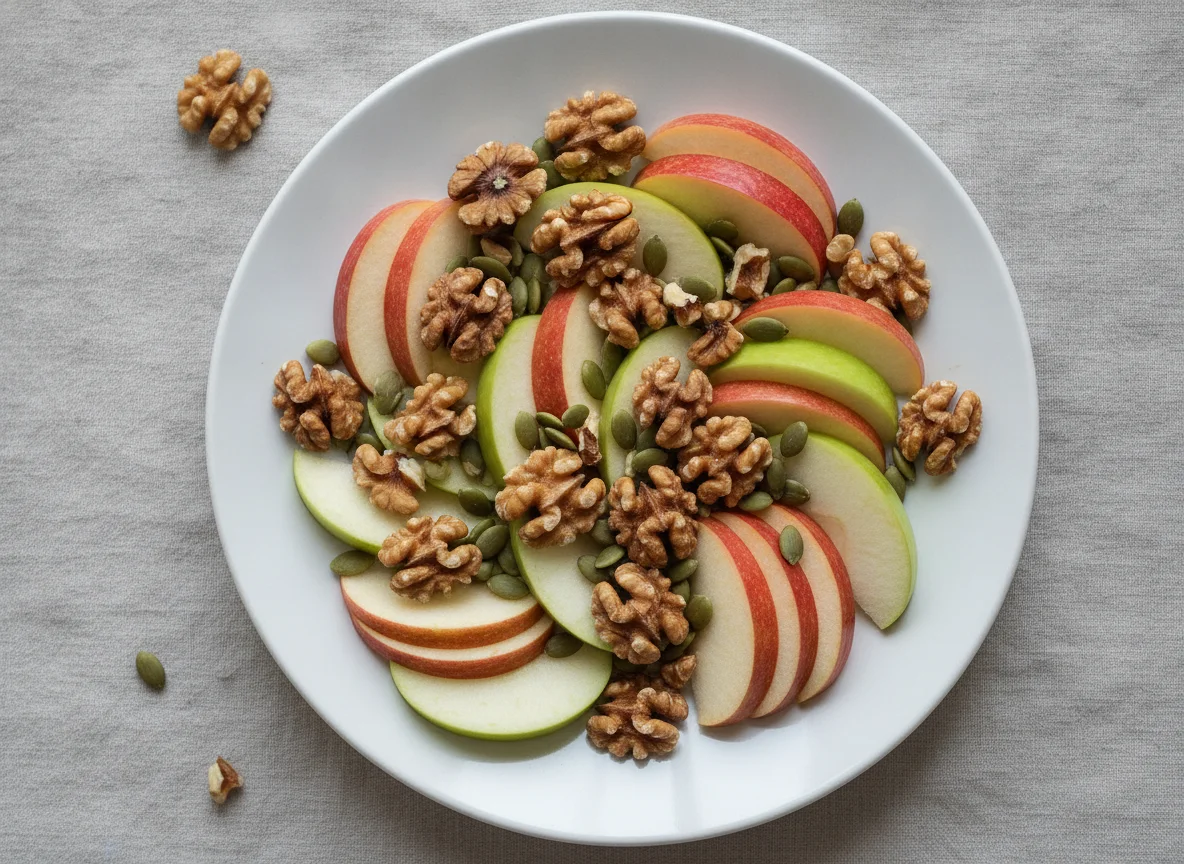 Mixed Nuts and Apple photo