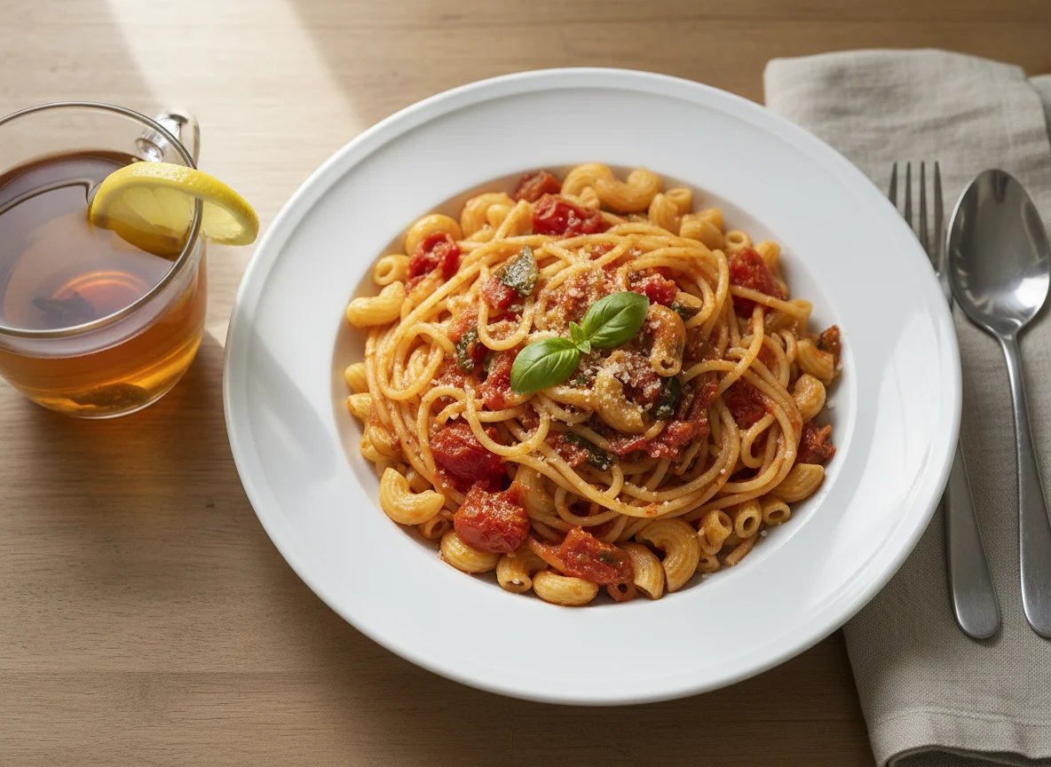Mixed Pasta with Tomato Sauce photo